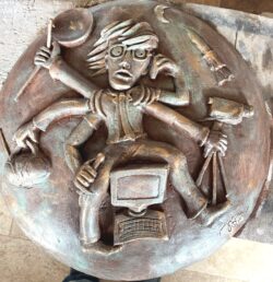 Bronze Andy Warhol L'Homme Multi Média.