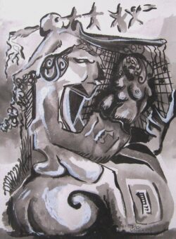 Dessin 4 croquis peinture exploration création